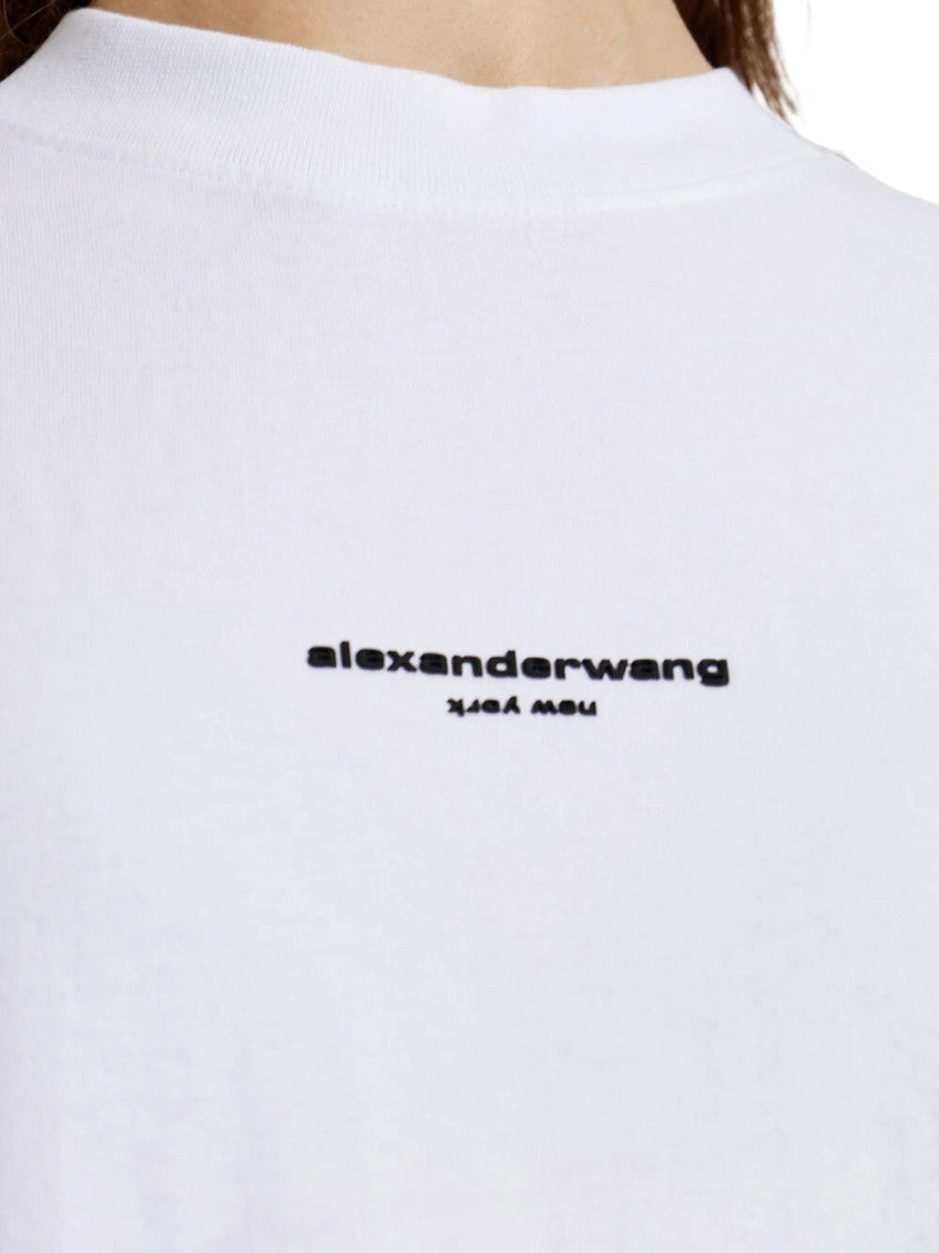 White Logo Crew Neck T-Shirt 4