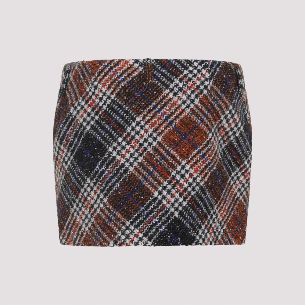 Multi Color Tweed Mini Skirt 4