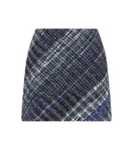 Blue Checks Mini Skirt 1