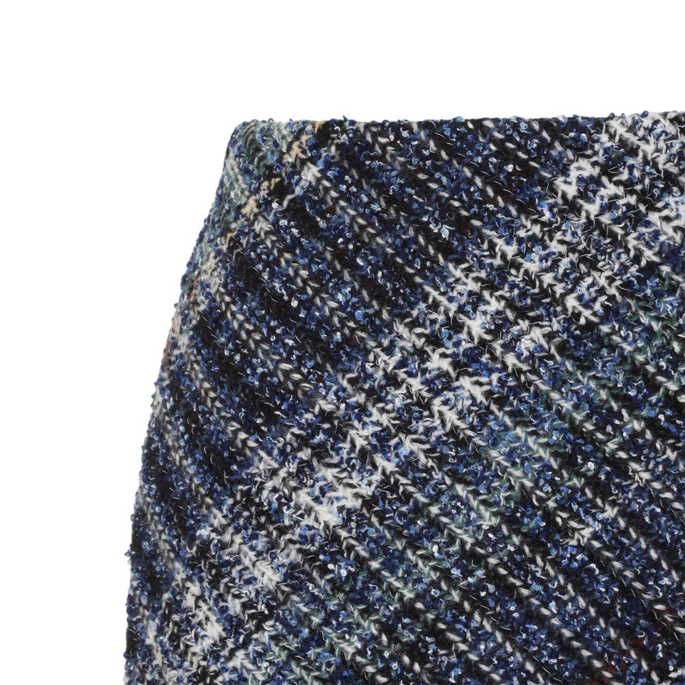 Blue Checks Mini Skirt 4