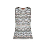 Multicolor Chevron Round Neck Top 1