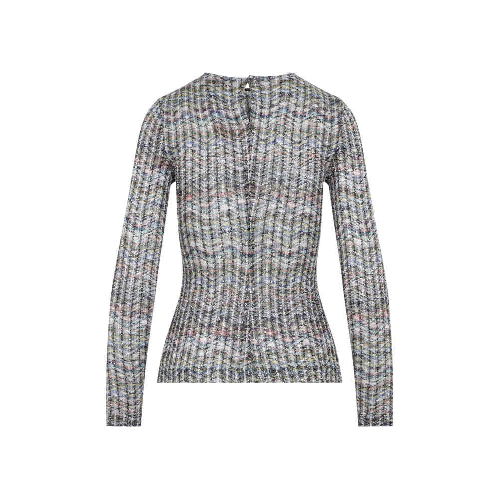 Multicolor Knitted Crew Neck Sweater 2