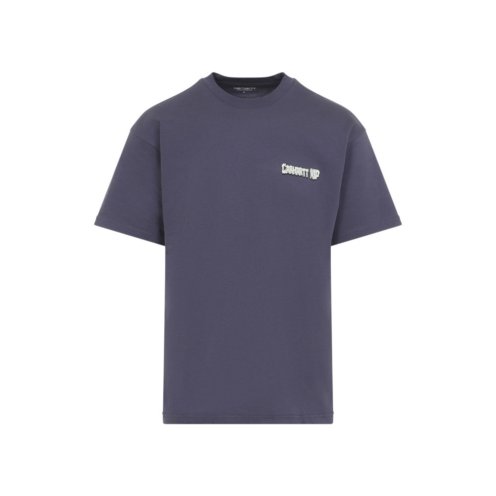 Purple Crew Neck Logo T-Shirt 1