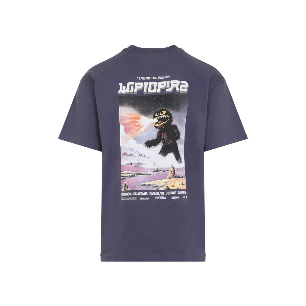 Purple Crew Neck Logo T-Shirt 2