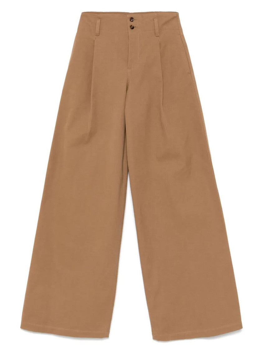 Brown High-rise Wide-leg Pants 1