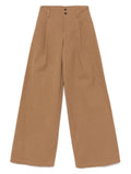 Brown High-rise Wide-leg Pants 1
