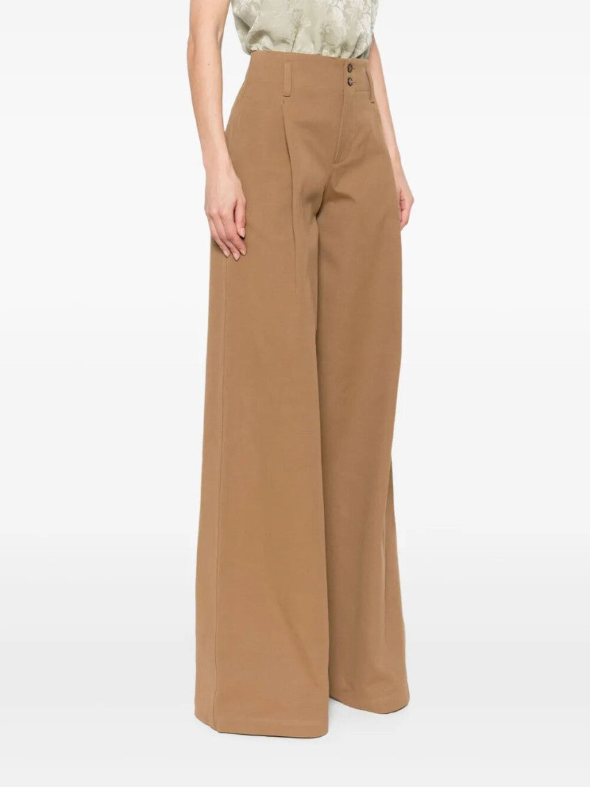 Brown High-rise Wide-leg Pants 4