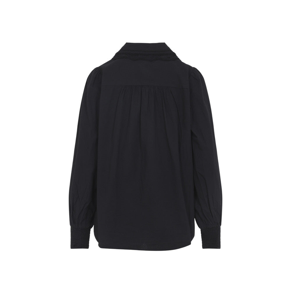 Black Regular Embroidered Shirt 4