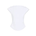 White Boat-neckline T-shirt 1