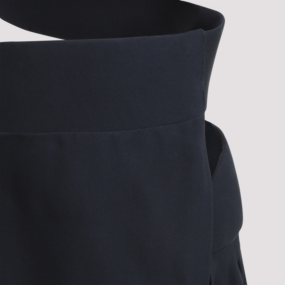 Black  Silk Spiral Fluid Cady Dress 5