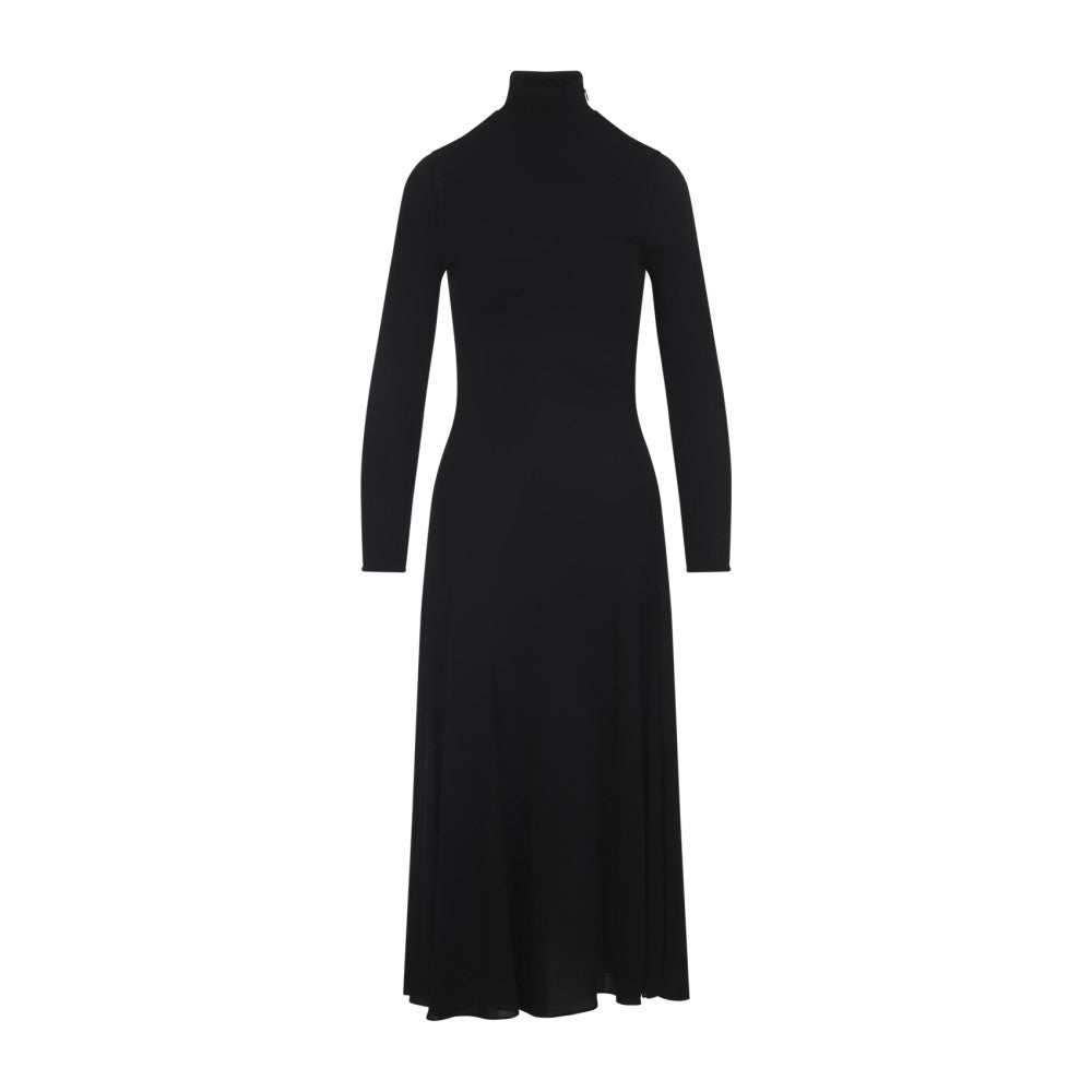 Black Fluid Jersey Heart Dress 1