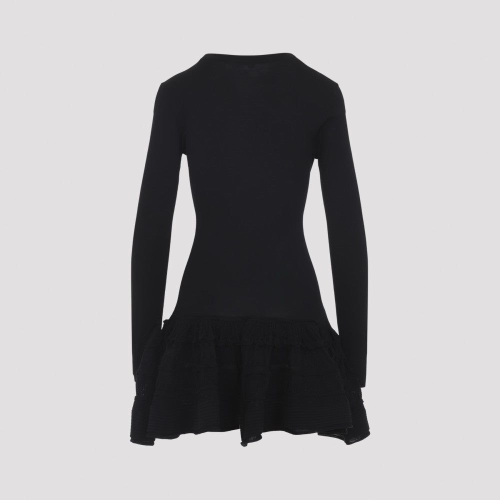 Black Ruffle Mini Dress 4
