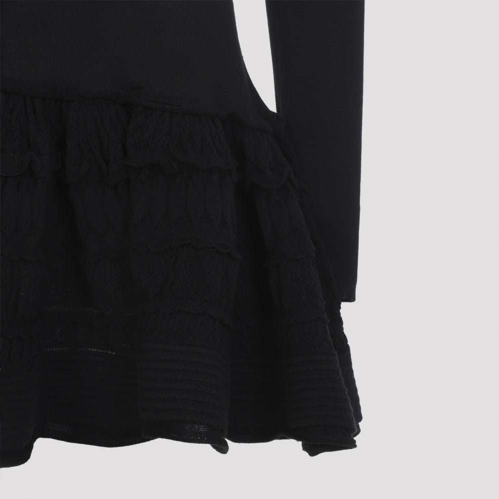 Black Ruffle Mini Dress 5