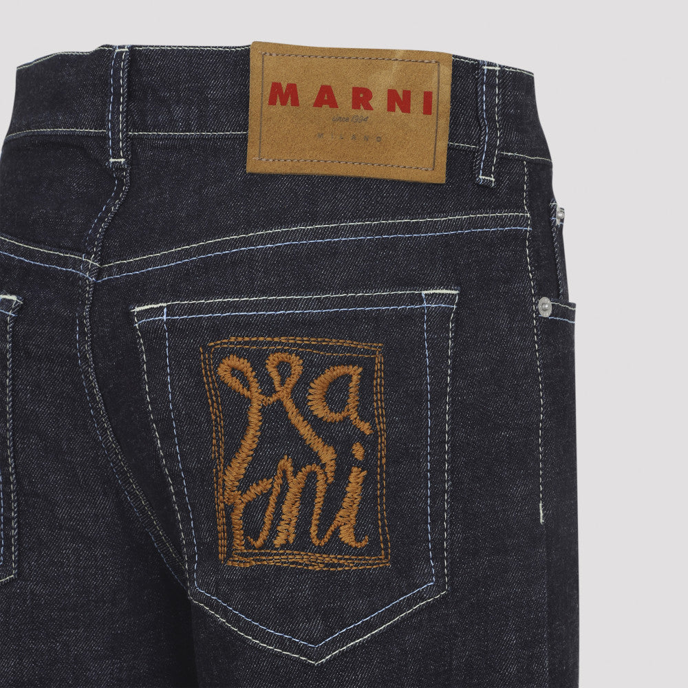 Blue Wide-Leg Jeans 5