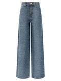 Blue Straight Mid Rise Jeans 1