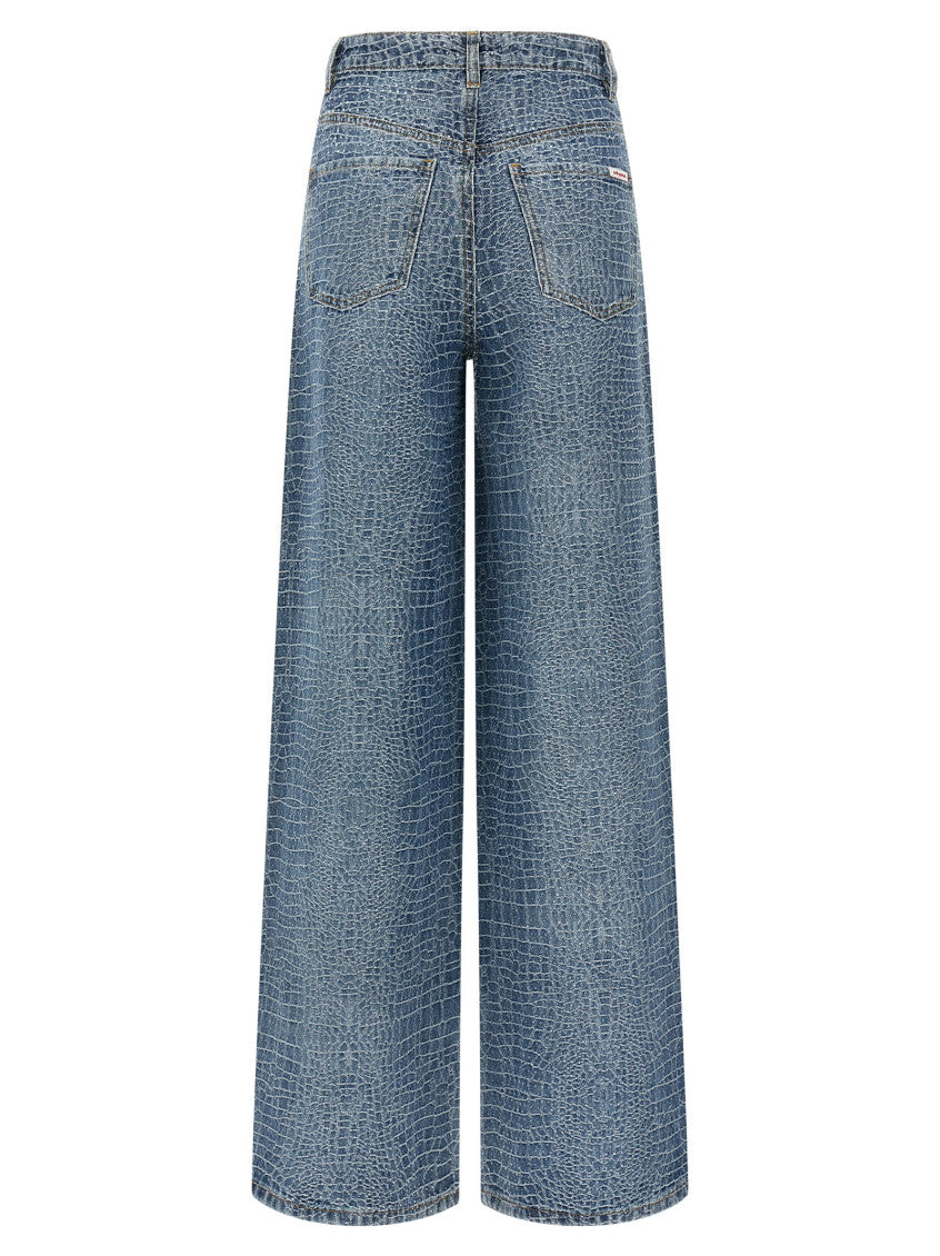 Blue Straight Mid Rise Jeans 2