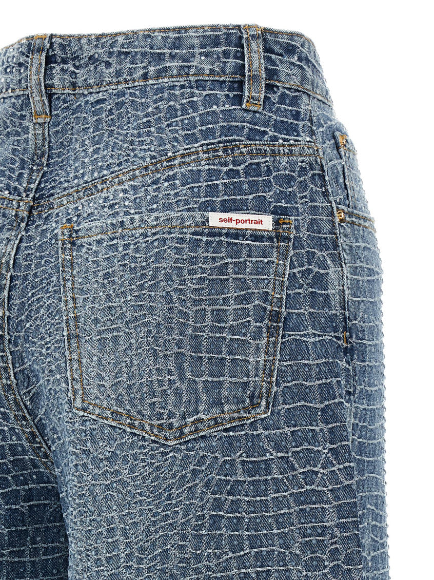 Blue Straight Mid Rise Jeans 4
