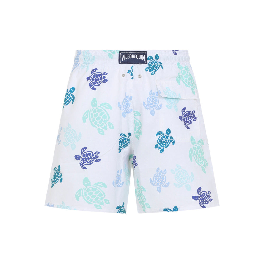 White Printed Swim Shorts 2