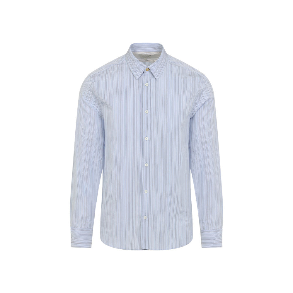 Blue Slim Fit Striped Shirt 1