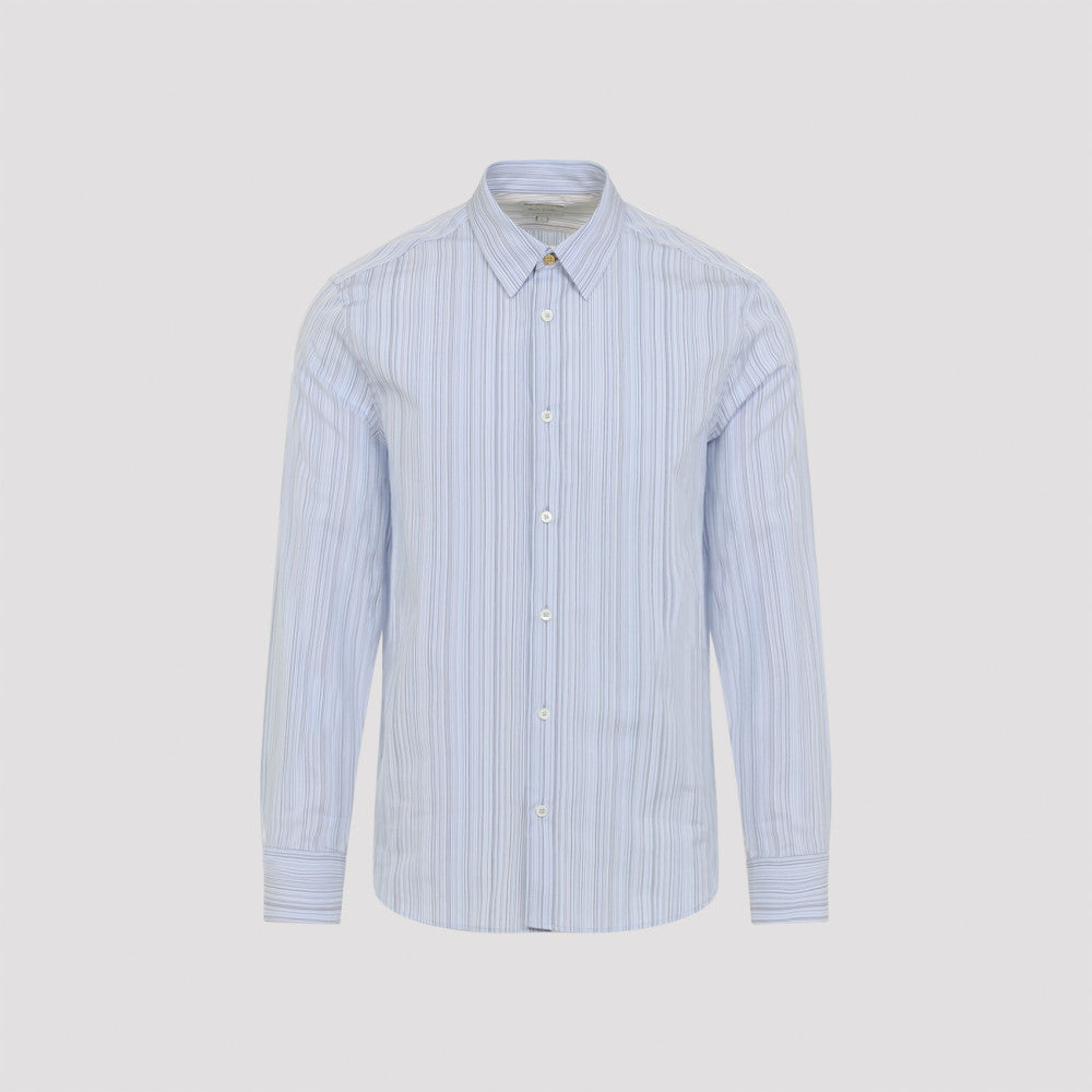 Blue Slim Fit Striped Shirt 3