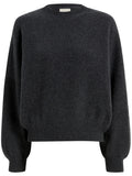 Charcoal Solid Crew Neck Sweater 1