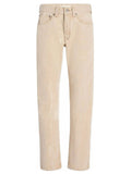 Beige Straight High Rise Jeans 1