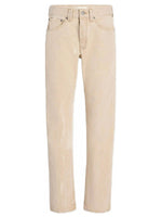 Beige Straight High Rise Jeans 1