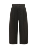 Black Relaxed Pleated Pants 1