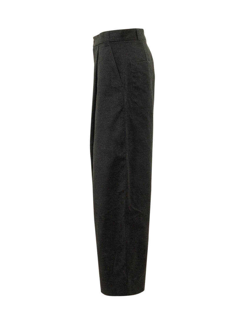 Black Relaxed Pleated Pants 2