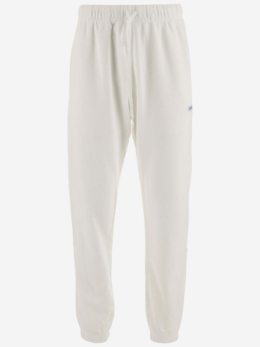 White Contrasting Logo Joggers 1