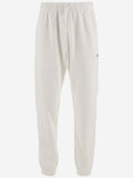 White Contrasting Logo Joggers 1
