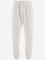White Contrasting Logo Joggers 1