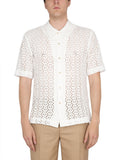White Pointelle Knit Shirt 1