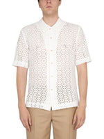 White Pointelle Knit Shirt 1