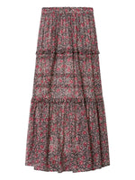 Berry Cotton Printed Skirt 1