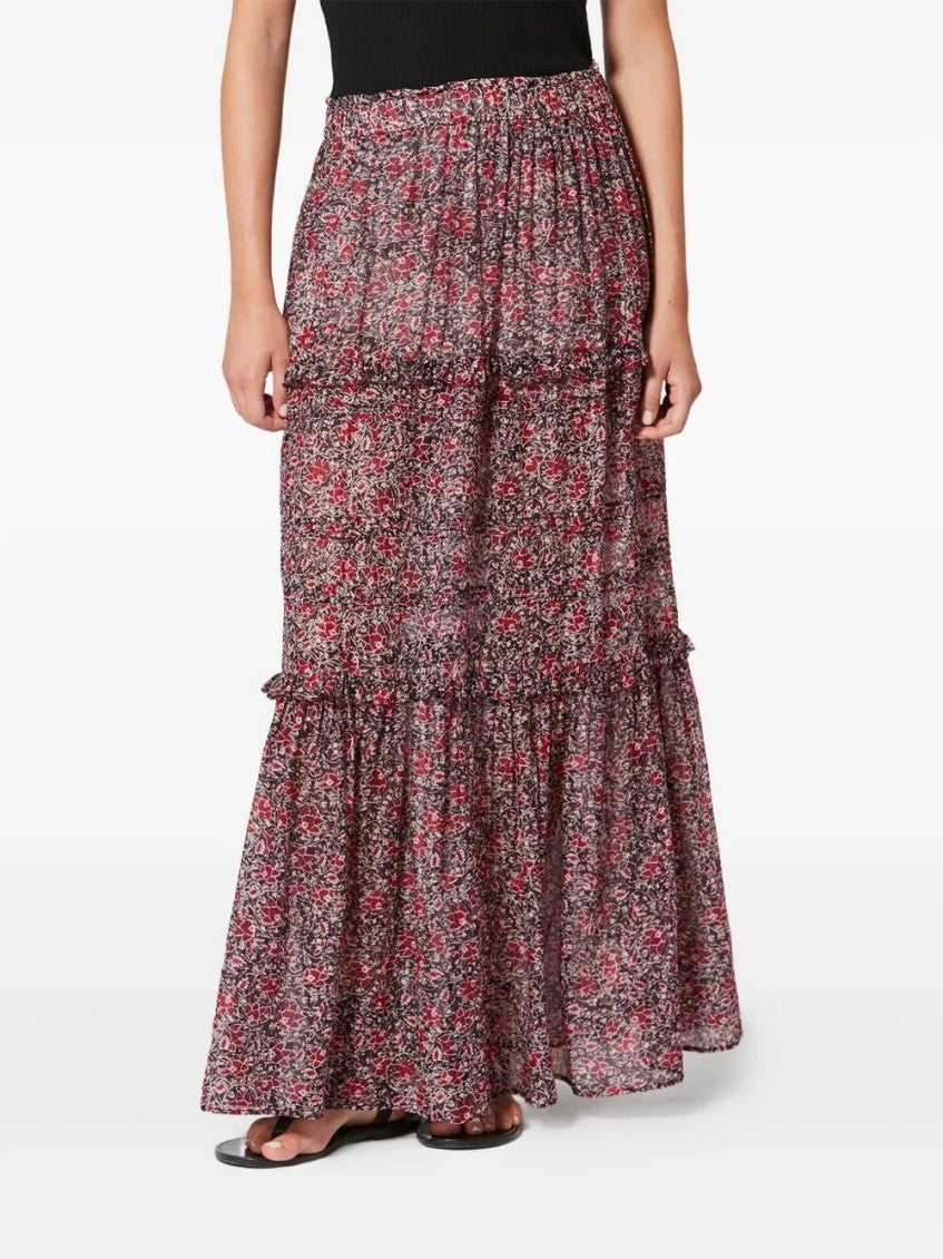 Berry Cotton Printed Skirt 5