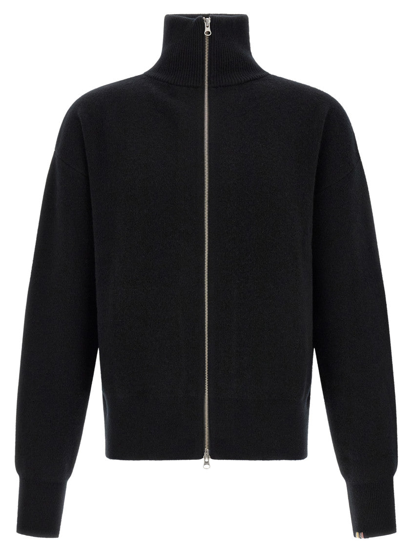 Black Zip Up Turtle Neck Cardigan 1