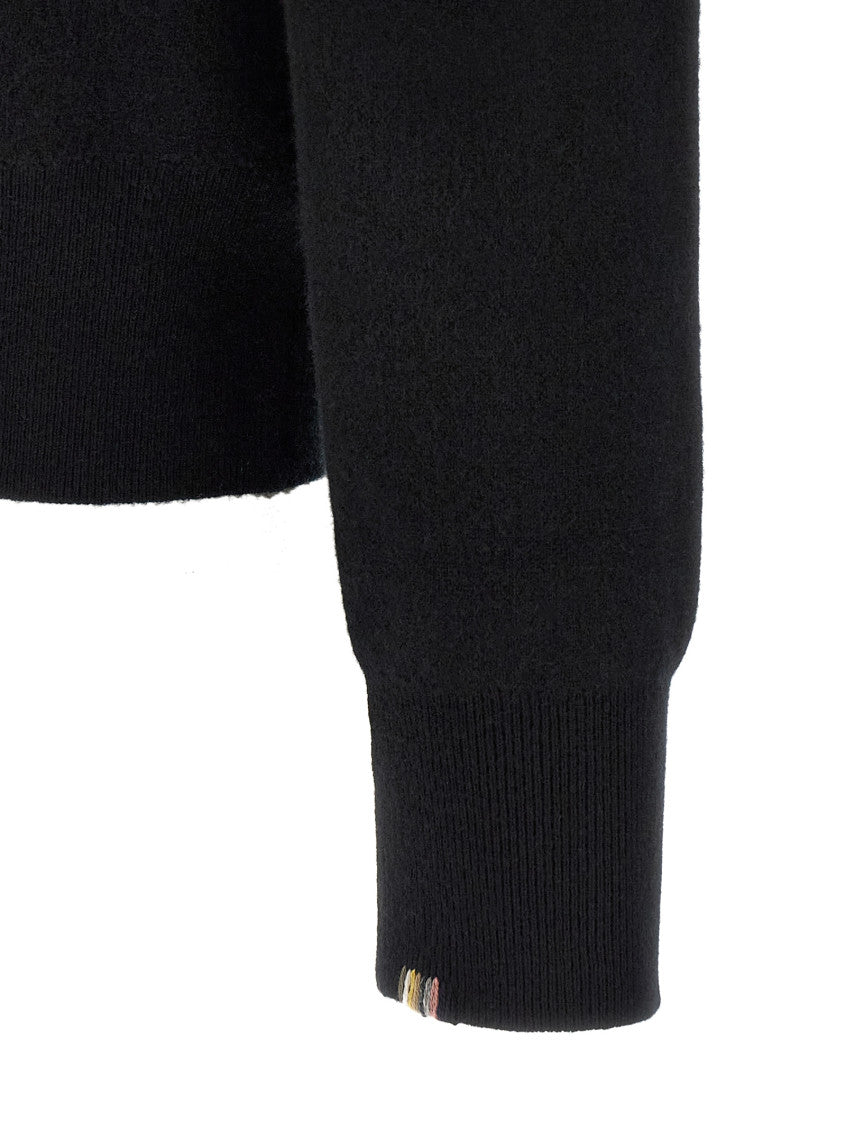 Black Zip Up Turtle Neck Cardigan 4