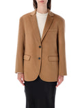 Brown Notched Lapel Blazer 1