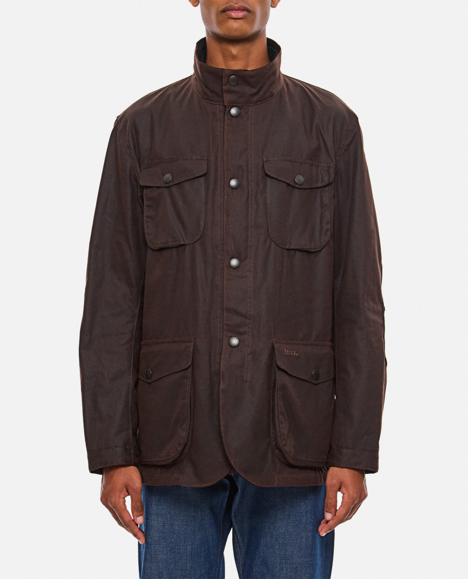 Brown Embroidered logo Jacket 1