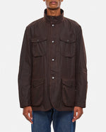 Brown Embroidered logo Jacket 1