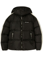 Black Embroidered Logo Padded Jacket 1