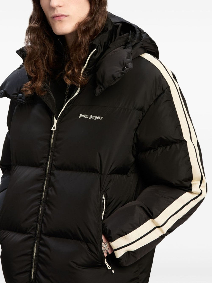 Black Embroidered Logo Padded Jacket 4