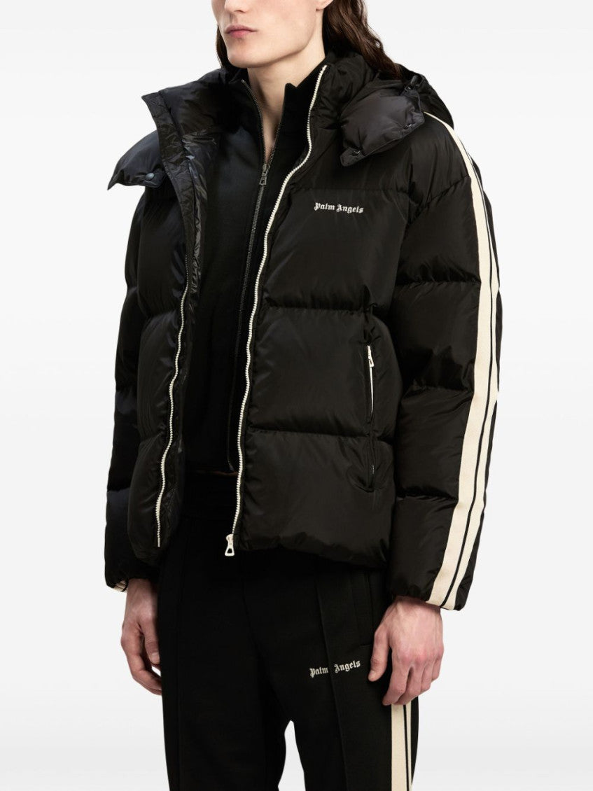 Black Embroidered Logo Padded Jacket 5