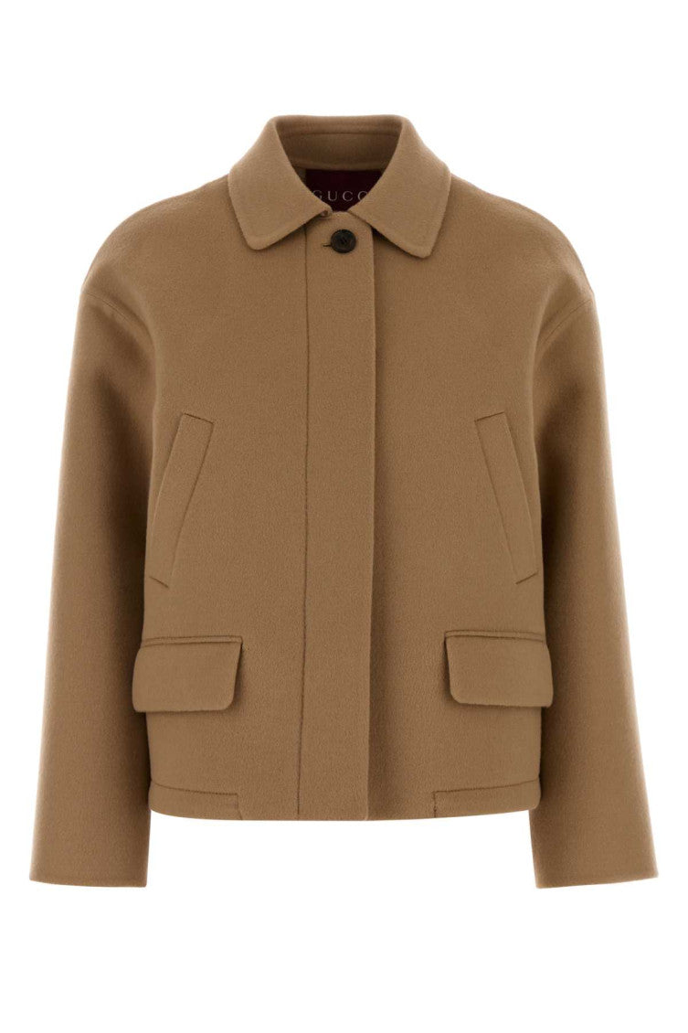 Beige Solid Jacket 1