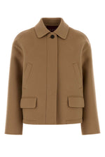 Beige Solid Jacket 1