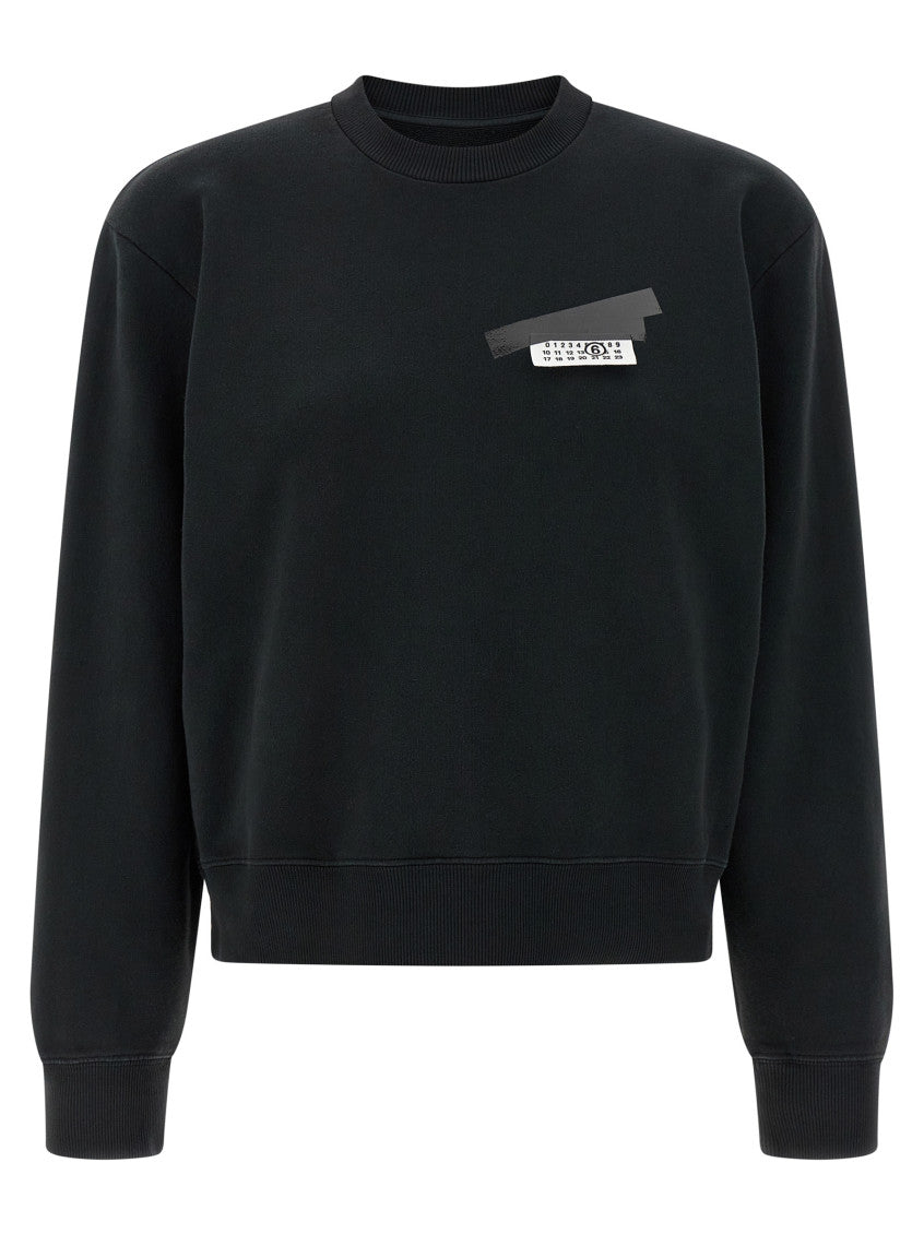 Black 'Numeric signature MM6' sweatshirt 1