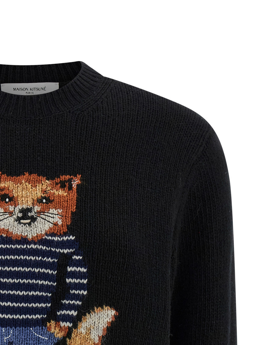 Black 'Dressed Fox' sweater 3