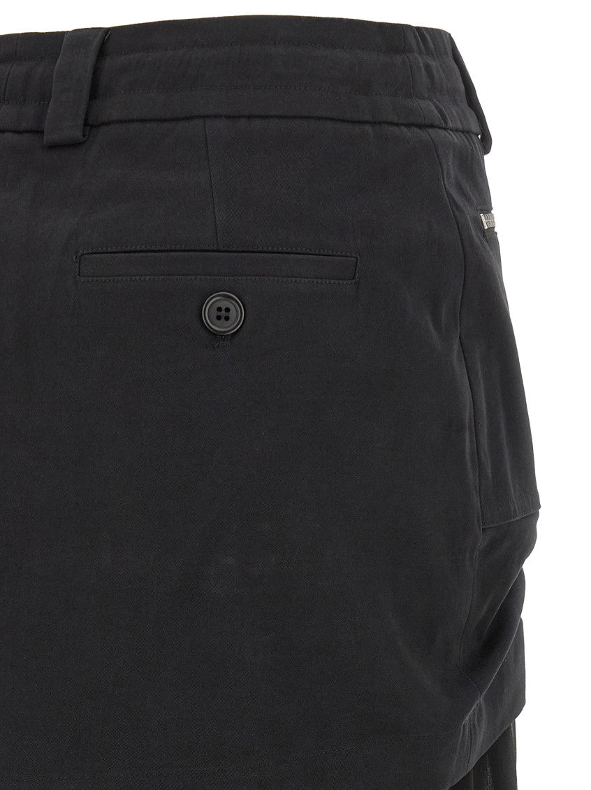 Black Twill and chiffon skirt 4