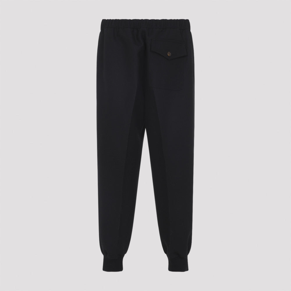 Black Wool Track Pants 4